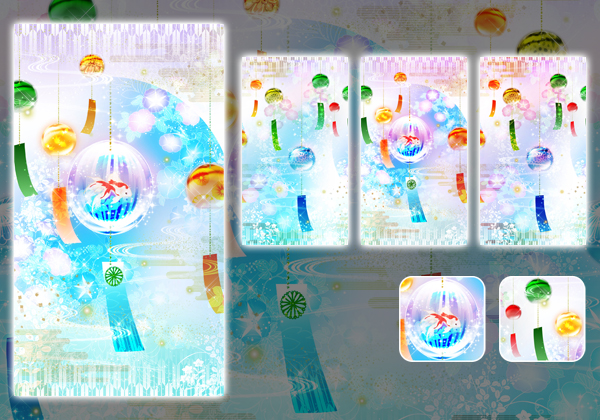 青・水色系一覧1|桜や和柄の幻想的なきせかえは和風◇幻想キセカエ