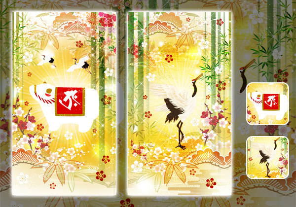 冬一覧1|桜や和柄の幻想的なきせかえは和風◇幻想キセカエ